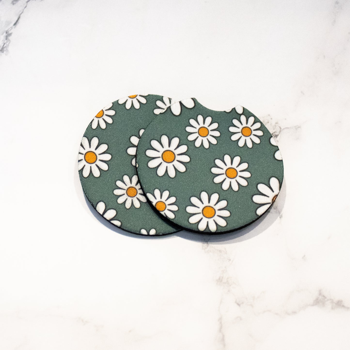 Daisy Car Coasters 2-Pack
