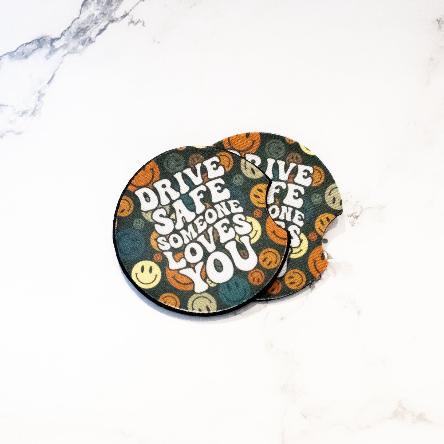 Drive Safe Car Coasters 2-Pack